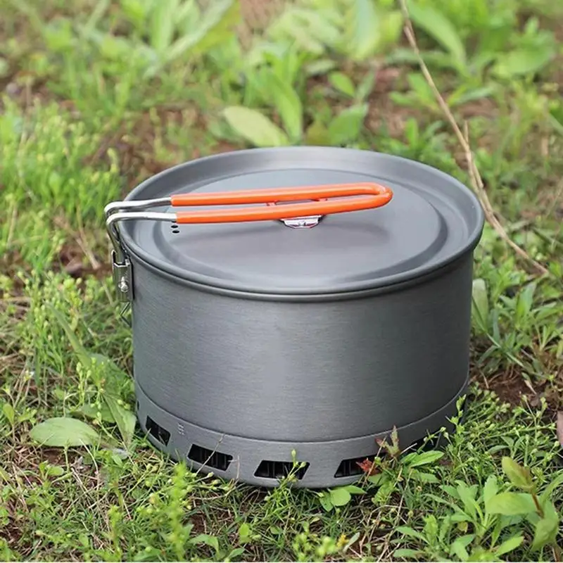 Outdoor Cooking Pot Compact Camping Pots Non-Stick Lightweight Portable Multipurpose for Fishing