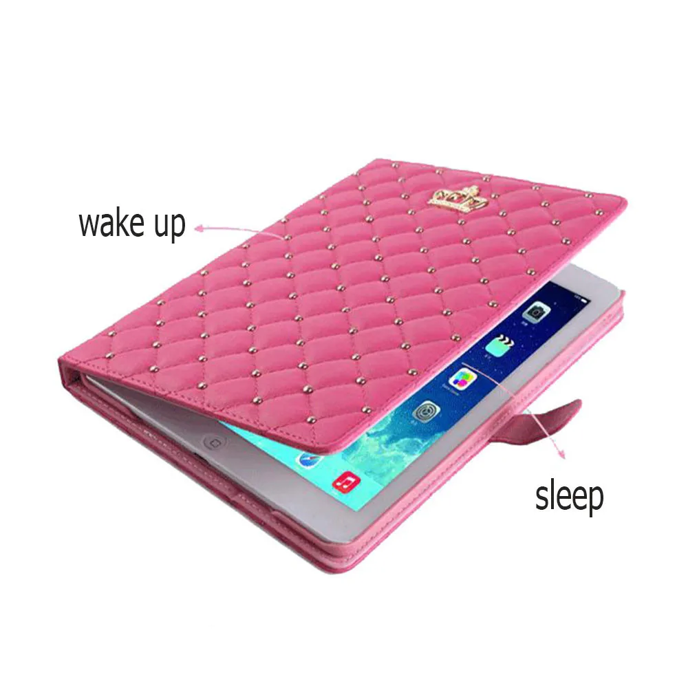 Crown Design Capa de Couro para Ipad Capa Protetora do Tablet Shockproof Kickstand 9.7 2023 2023 Air1 10.5 Air3 10.2 Mini 6 - Imagem 4