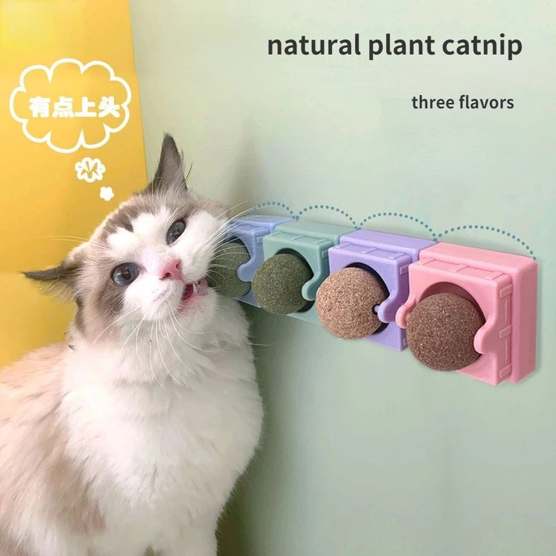 Catnip Balls Edible Catnip Pure Plant Safe Play & Eat Snack Nutrition Pet Toy Food Clean Teeth Natural Pet Supplies Toy Ball