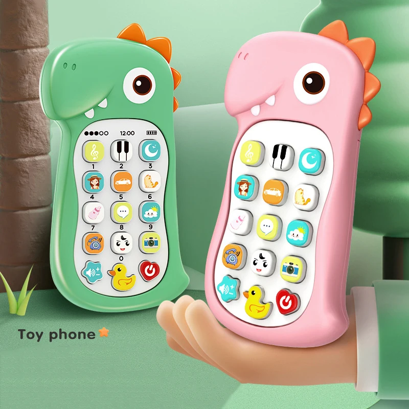 

Baby Phone Toy Music Sound Telephone Sleeping Toys with Teether Simulation Phone Kids Infant Early Educational Toy Newborn Toys