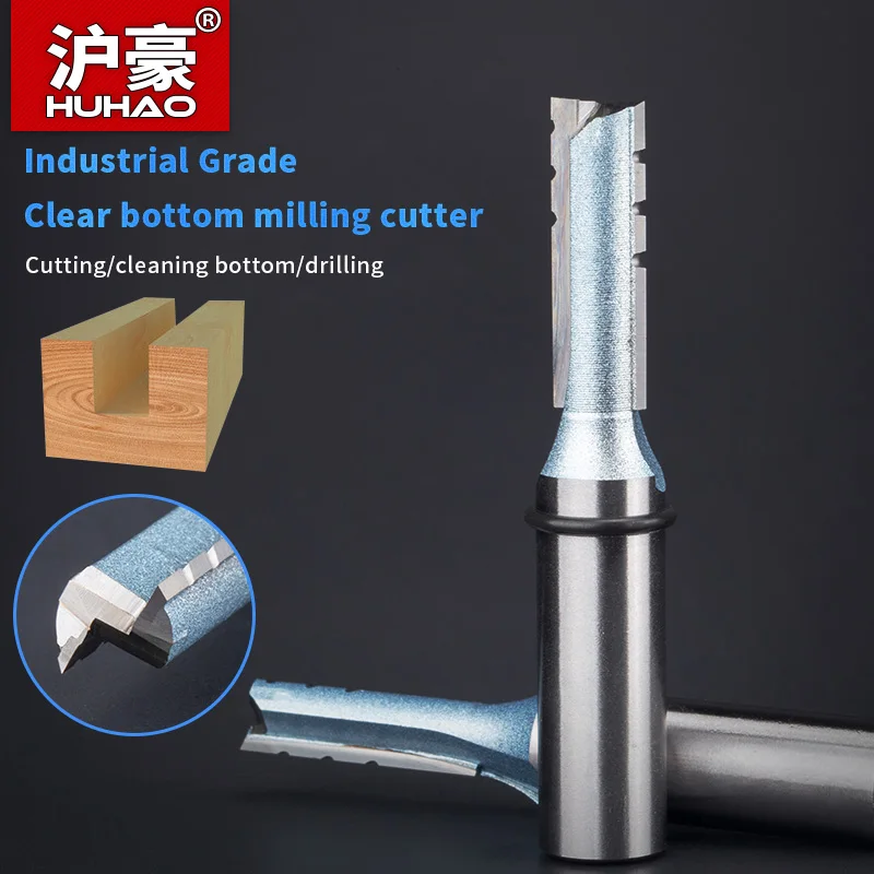 

HUHAO Router Bits for Wood 12.7mm Shank Tungsten Steel Straight Milling Cutter CNC Trimming Slot Bit Woodworking Tools