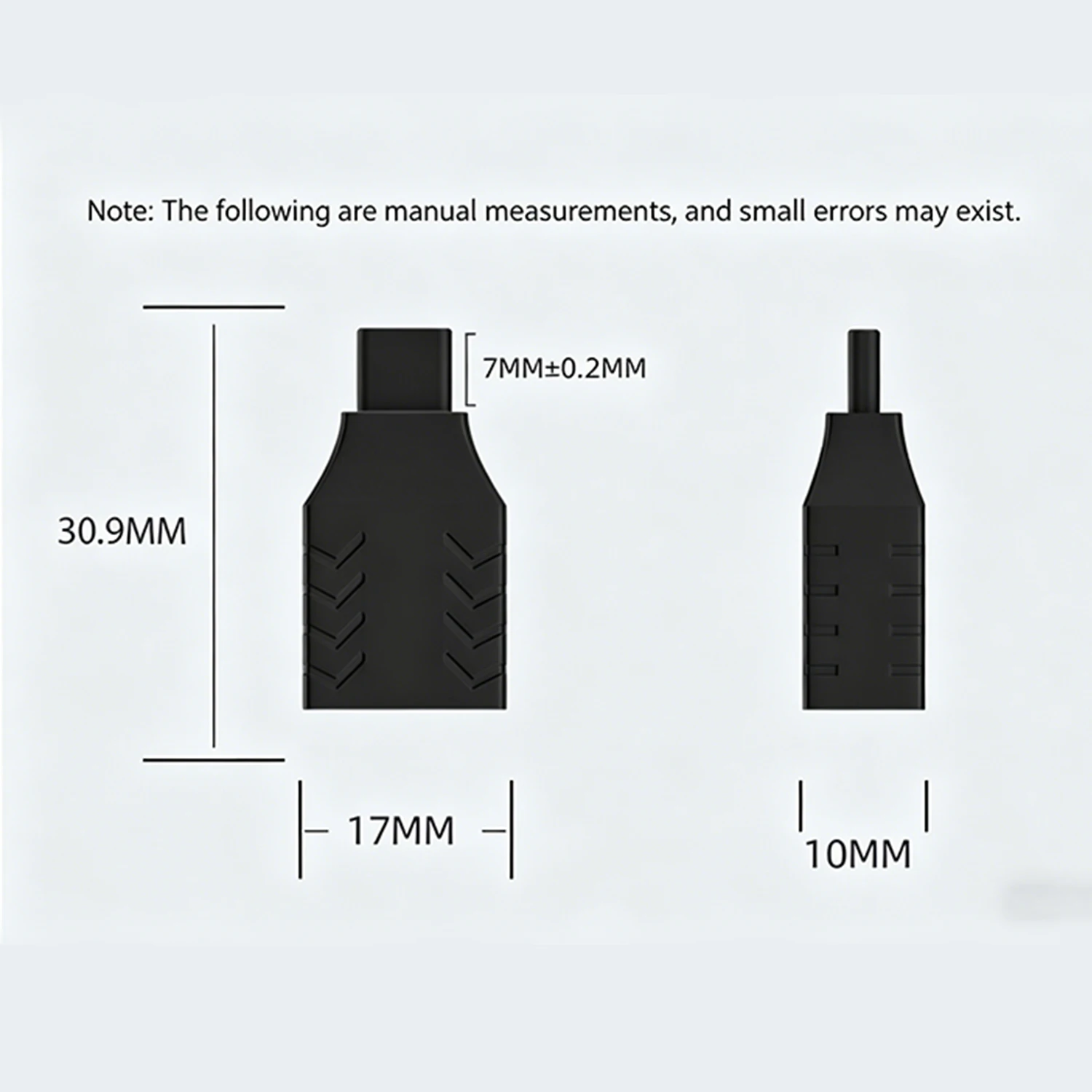 High-Speed USB C to USB 3.1 Adapter - Type C Male to USB A Female All-Plastic OTG Connector for Fast Data Transfer and Charging