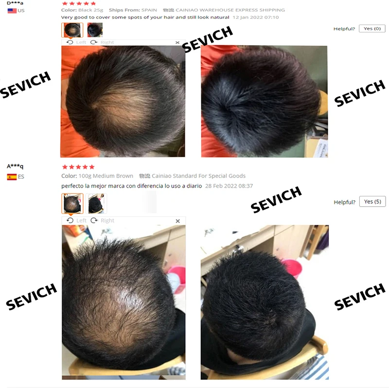 Sevich 3 pz/lotto polvere di fibra per capelli + Spray per lo Styling dei capelli + pompa per applicatore di ugelli cheratina per la costruzione dei capelli fibra in polvere prodotto per la perdita dei capelli