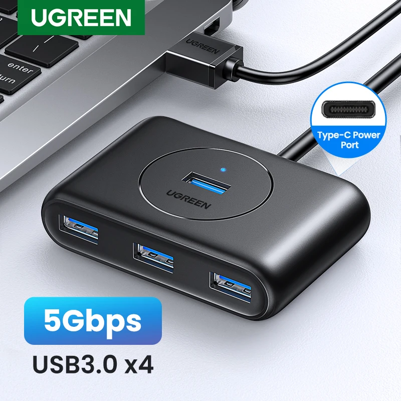 5-Port USB 3.0 Hub, Ultra-Slim USB Hub with USB-A Powered Port, Data USB  Splitter Charging Supported Compatible with MacBook, Laptop, Surface Pro,  PS4, PC, Flash Drive, Mobile HDD 