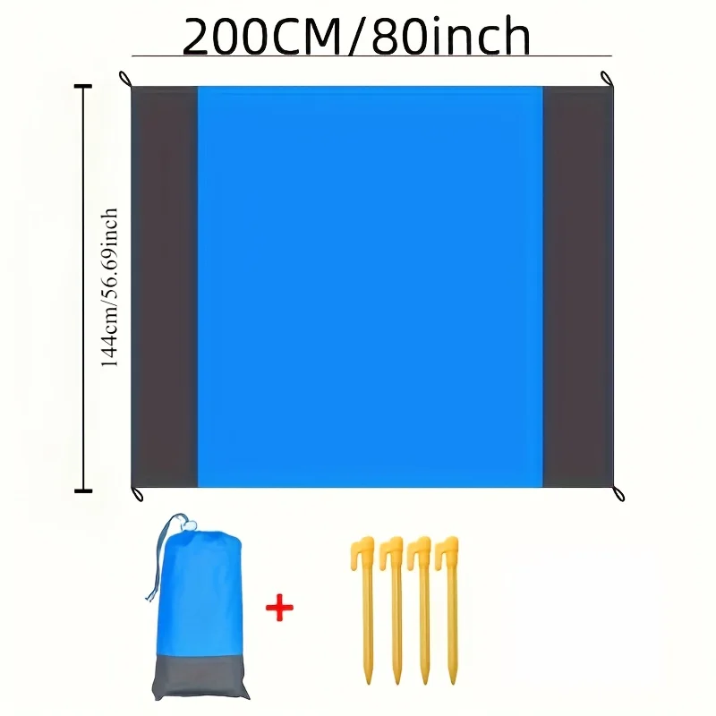 Waterproof Sand-proof Beach Mat Suitable For 3 Adults Outdoor Picnic Mat Suitable For Travel Camping And Hiking