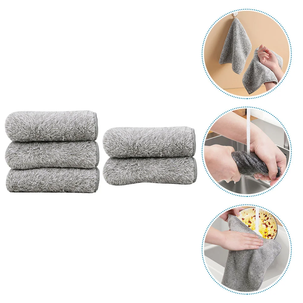 

Wiping Duster Cloth Double-sided Thickened Fish Scale Bamboo Charcoal Dishcloth