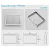 1Piece 304 Stainless Steel Rectanglar Side Mount Trash Chute With Hinged Inward Flip Panel Lid for Kitchen Bath Commerical 4