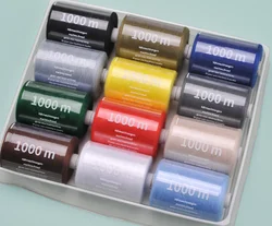 Vibrant 12 - Color Set: Universal Polyester Sewing Thread for Durable Hand and Machine Stitching (12 pcs)