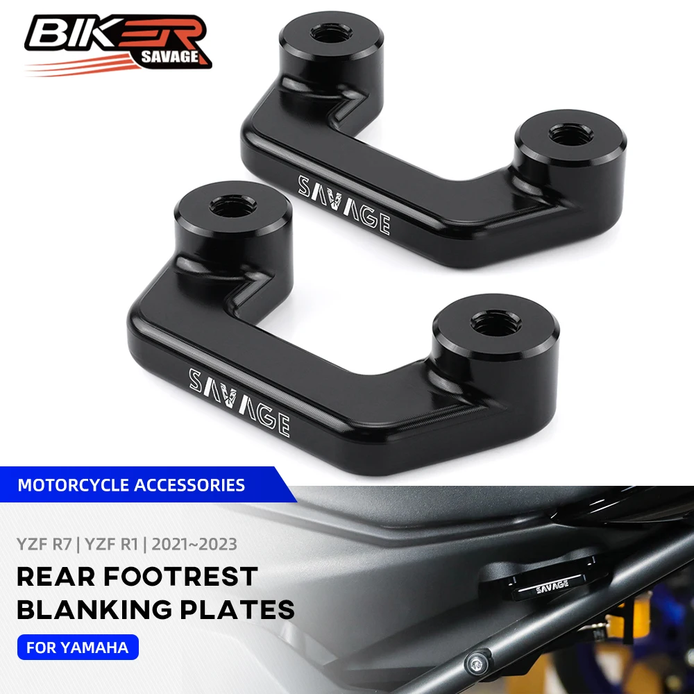 Motorcycle Rear Passenger Footrest Peg Blanking Plate Seat Cnc Pedal