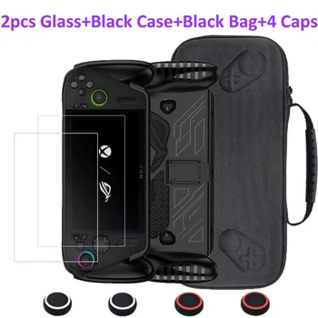 4 in 1 Accessories Kit for ROG Xbox Ally X Protective Case with Screen Protector and Carrying Bag TPU Storage Cover Thumb Caps 1