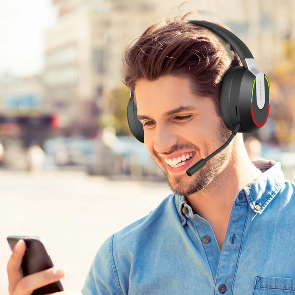 

Удобные в использовании беспроводные Bluetooth-наушники с сабвуфером, легкие и портативные