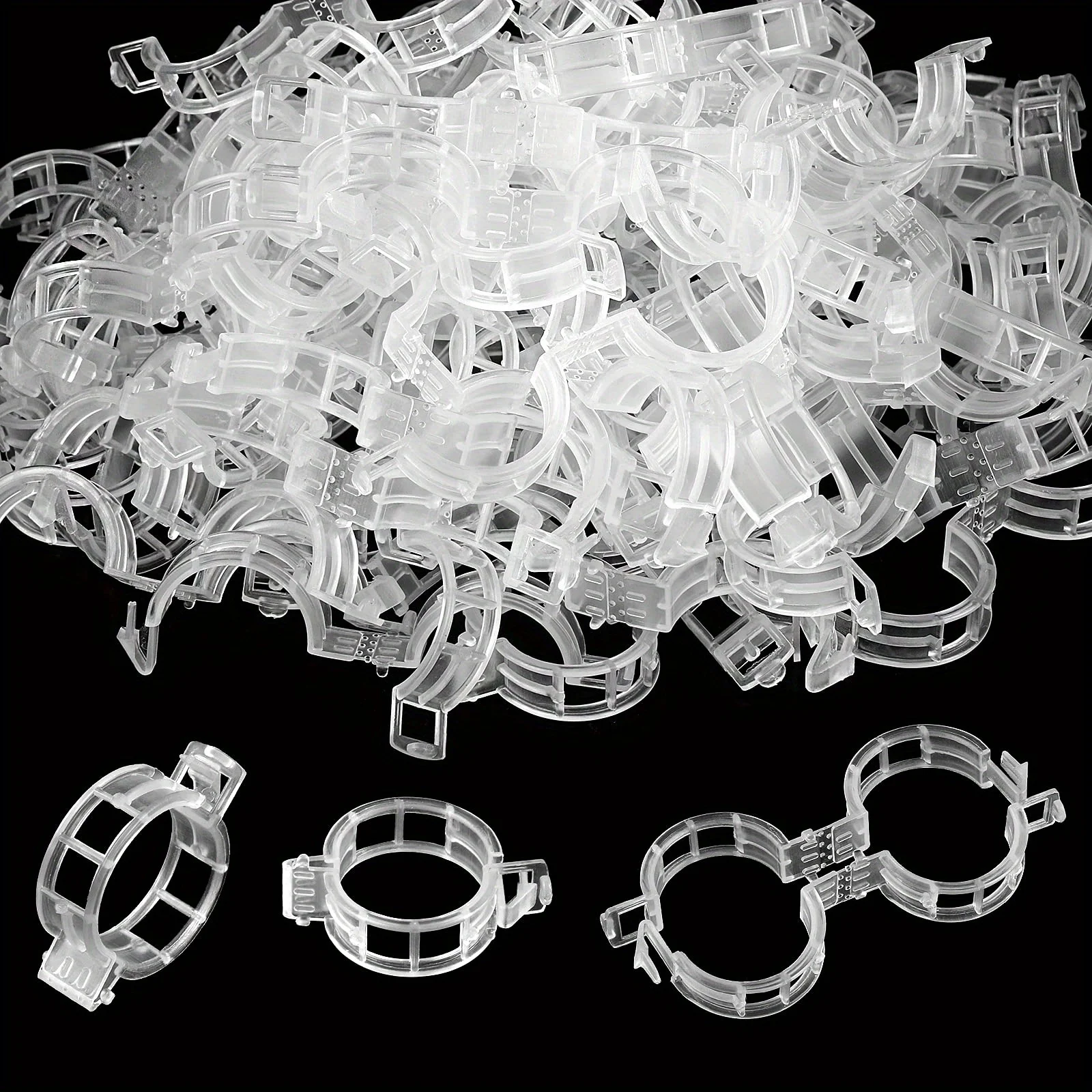 Plant Fastening Clips 100pcs Plant Support Clips, Garden Support Clips, Garden Clips,Tomato Vine Vegetables Plants Trellis Clips To Grow Upright