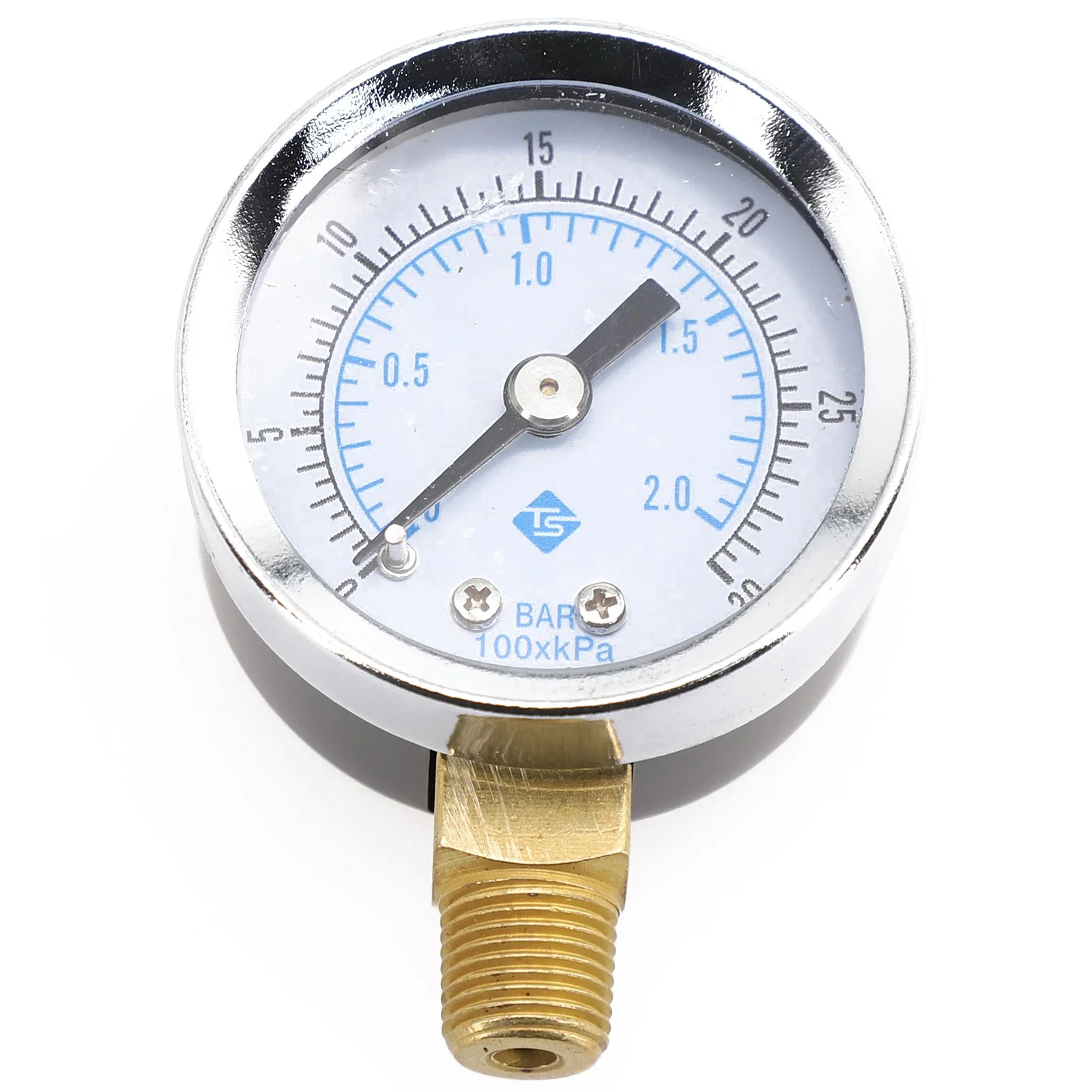 1pc Pressure Gauge Low Pressure TS-Y50 40mm For Fuel Air Oil Gas Water Oil Gas Measurement Lightweight Stainless Steel Tool Part
