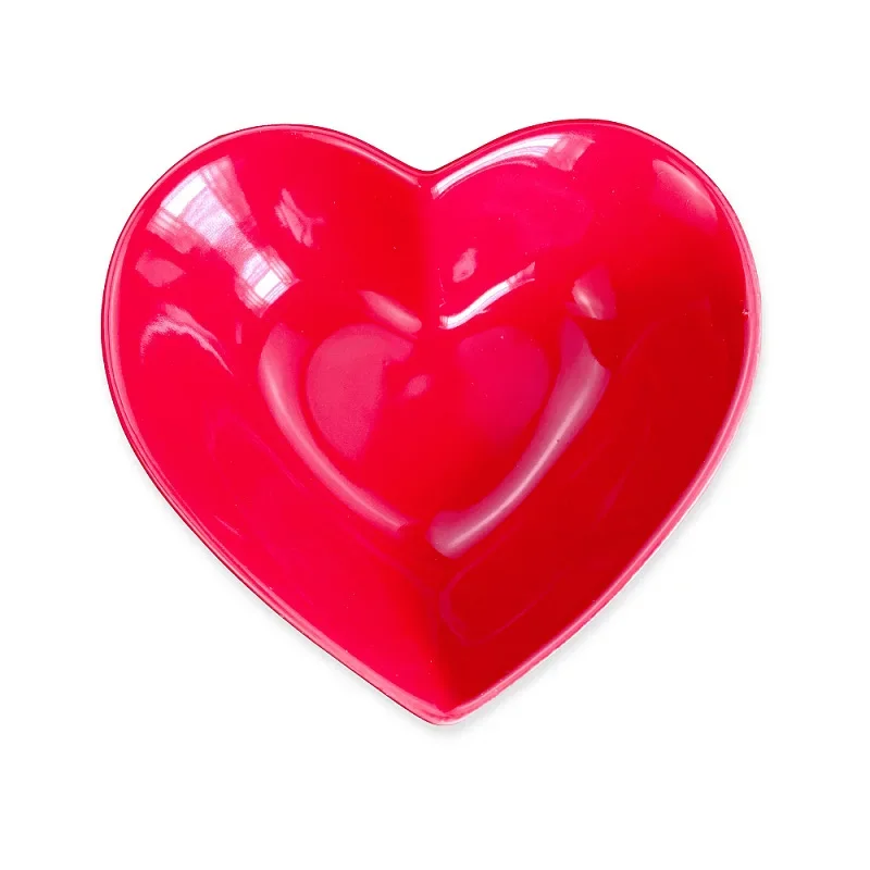 Red Heart Ceramic Dinner Plate Home Baking Oven Cake Bowl Delicate Dessert Salad Dishes Dinner Cooking Plate Kitchen Utensils