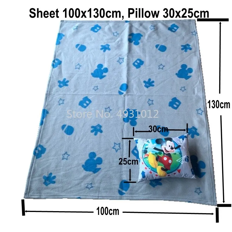 

2024 Disney Mickey Mouse Minnie Toddler Baby Nap Mat Pillow All-in-one Foldable Travel Boys Girls Sleeping Blanket Gift 0-5Y