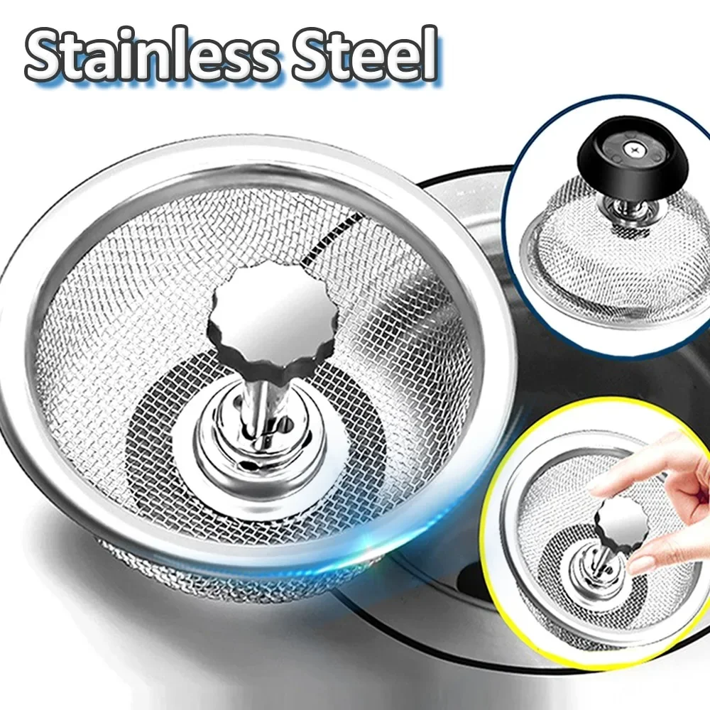 Kitchen Water Sink Filter Sink Mesh Strainer Kitchen Stainless Steel Strainer Bathroom Floor Drain Cover Cleaning Tools sink filter kitchen sink filter sink strainer kitchen sink strainer