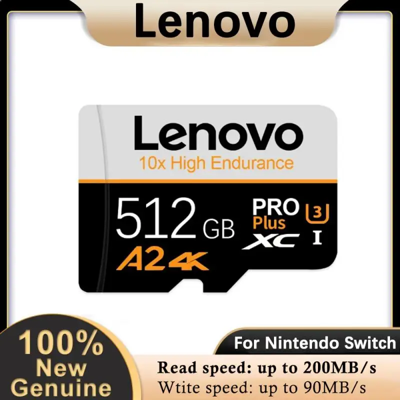 Lenovo Uhs-I Micro Tf/Sd Card 128Gb 256Gb 512Gb Memoria Portatile Sd/Tf Flash Memory Card Per Cellulare/Dash Camera/Tablet