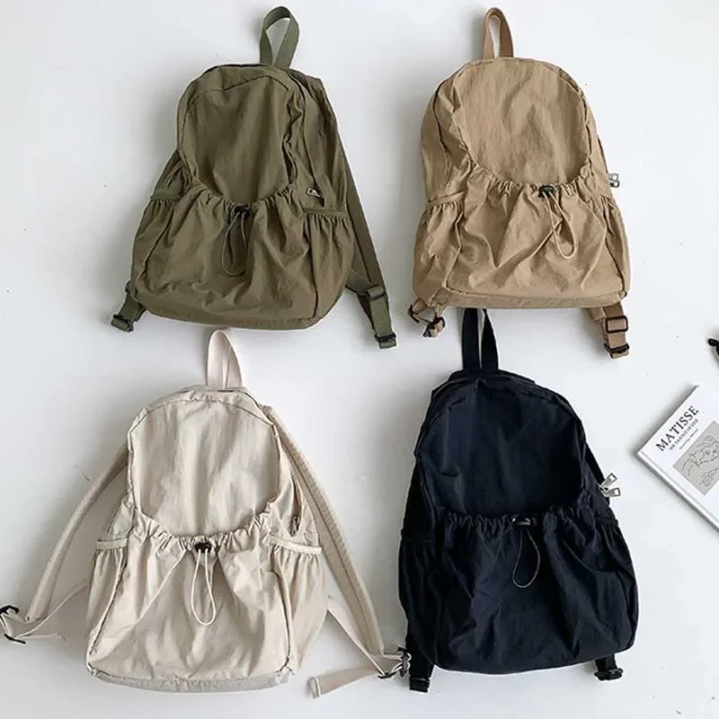 Nylon Cloth Backpack for Women 2023 New Lightweight Knapsack Fashion Travel Schoolbag with Zipper Kawaii Backpack Bags for Women