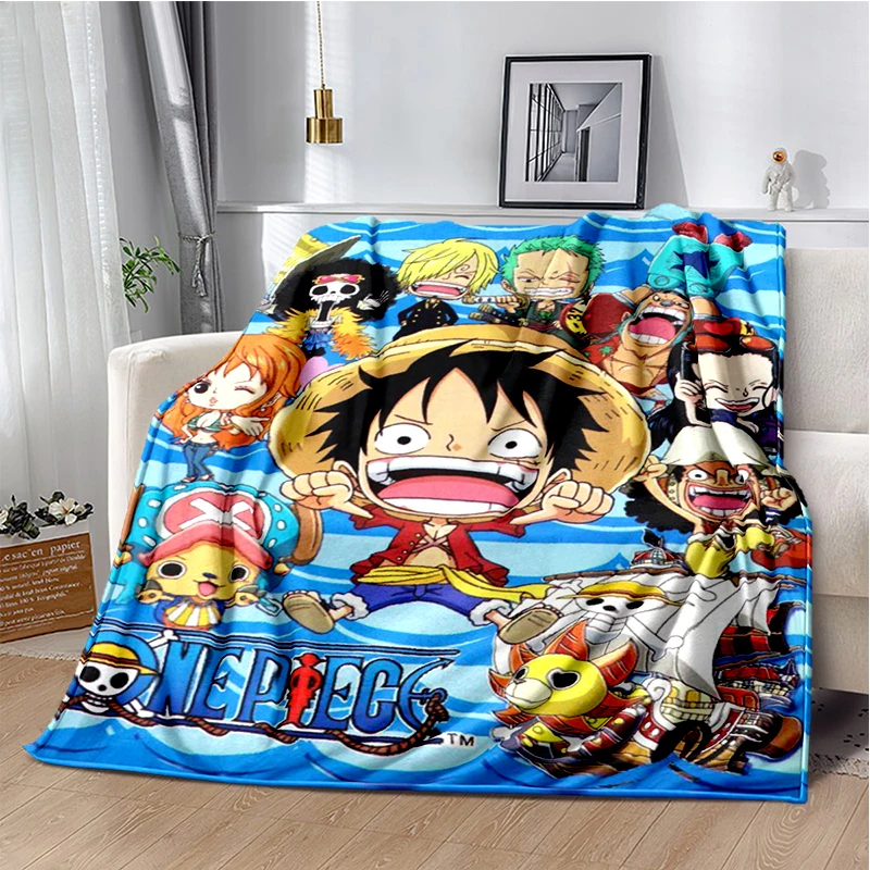 2026 One Piece Luffy Gear 5 Wanted Flannel Blanket 2026 All-Season Double-sided Warm Throw Fashion Nap Blanket for Home 5