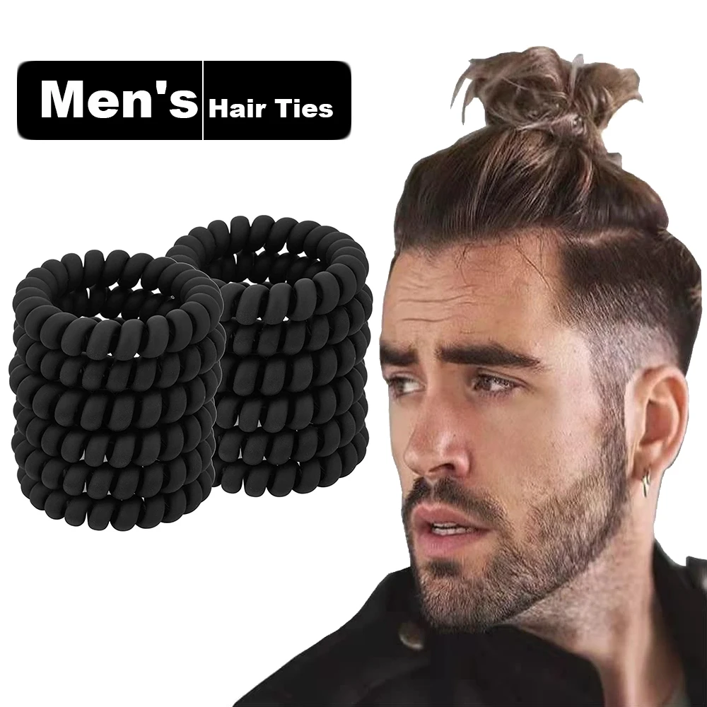 Zwarte Spiraal Haar Banden Matte Elastische Traceless Sport Haar Haaraccessoires Voor Krullend Haar Lange Haar Dikke haar| | - AliExpress