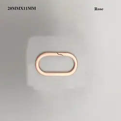 High - Quality Titanium Alloy Oval Key Ring - Lightweight Creative Gift (Rose - 20MMX11MM)