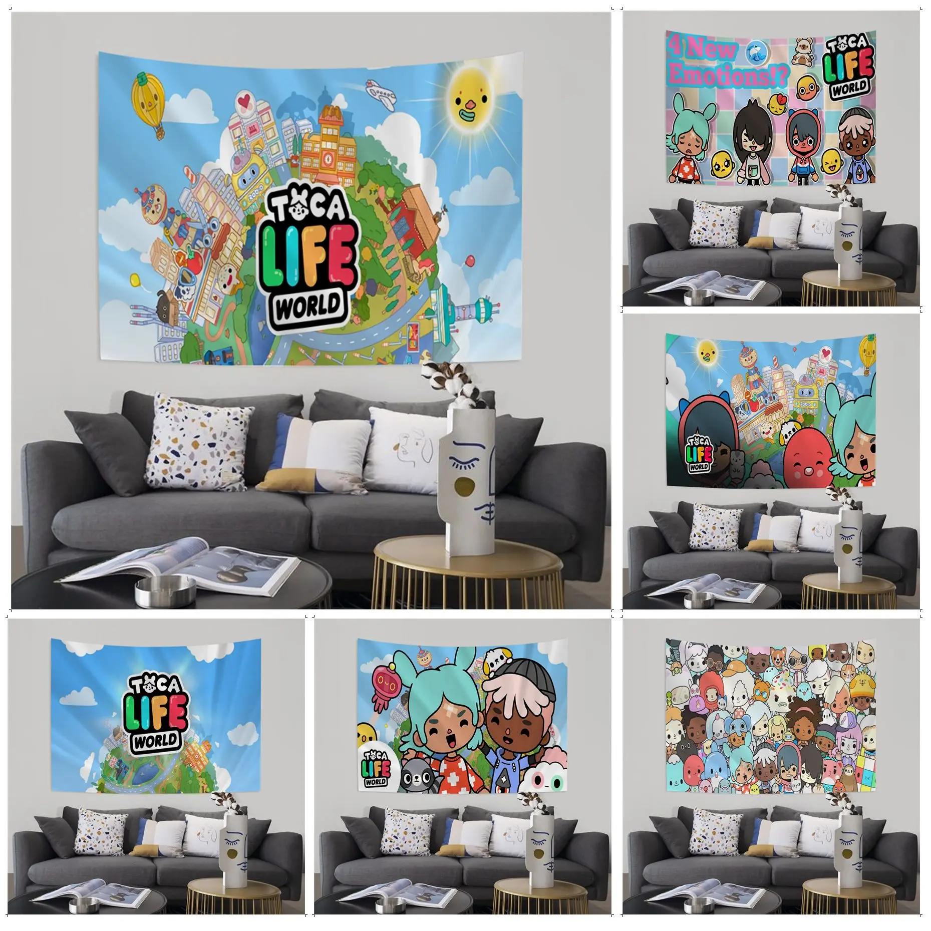 Toca Life World Theme Birthday Party Decorations Kid Gift Kids Boy Girl  Cake Topper Banner Balloons Decoration Party Supplies - AliExpress