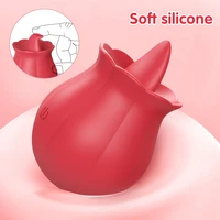 Leistungsstarker Vibrator zum Lecken der Zunge für Frauen, Klitoris-Stimulator, weibliche Brustwarzen, Massagegerät, Klitoris, vibrierende Rose, Sexspielzeug für Paare 6