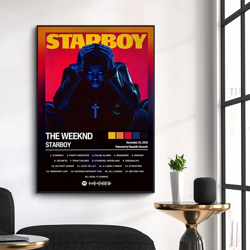 Dawn FM/Kiss Land/Starboy/Hursday The Weeknd Pop Music Album Collection Poster Canvas Painting Wall Art Picture for Room Decor