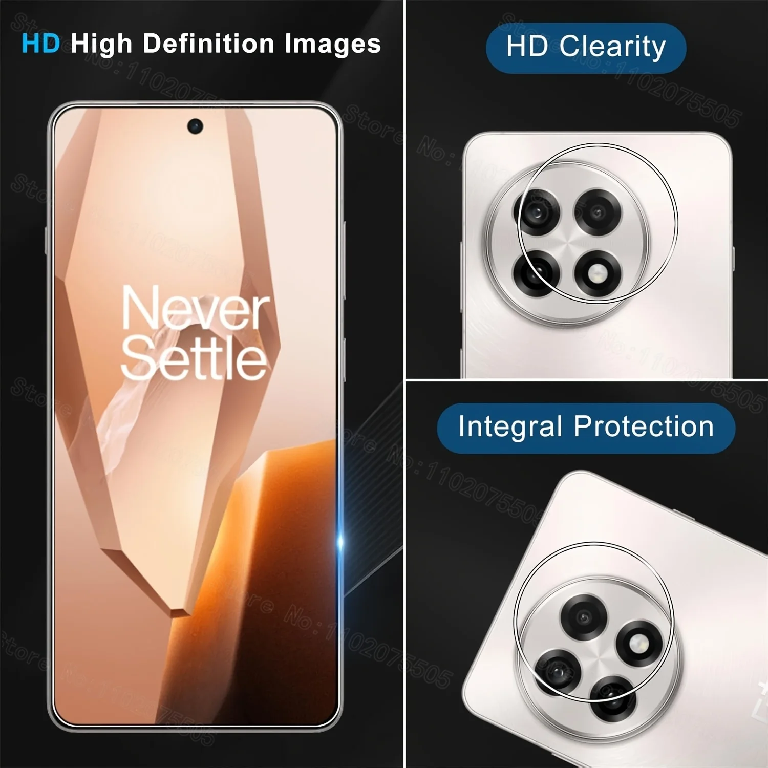 Premium Screen and Camera Lens Protector - Anti-Shatter, Scratch & Impact Resistant Film, 2+2 Pack