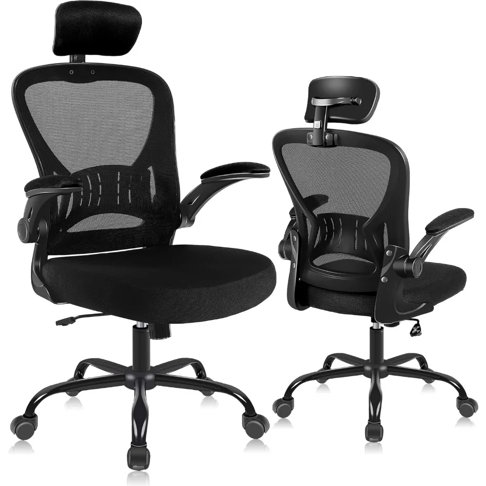 Office Chair Ergonomic Desk Chair Comfort Adjustable Height with Wheels，Lumbar Support Mesh Swivel Computer Home Office