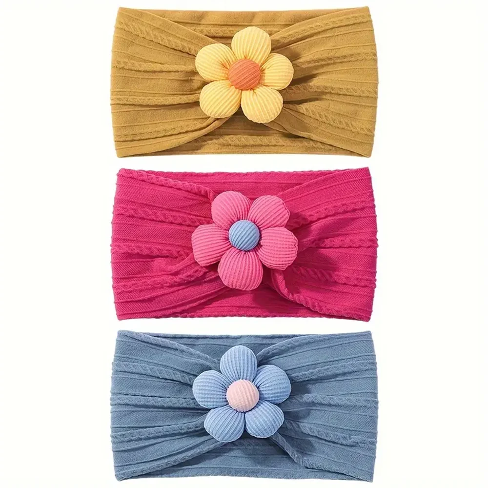 مجموعة زهرة طفل الفتيات Headbands موضة لينة مطاطا...