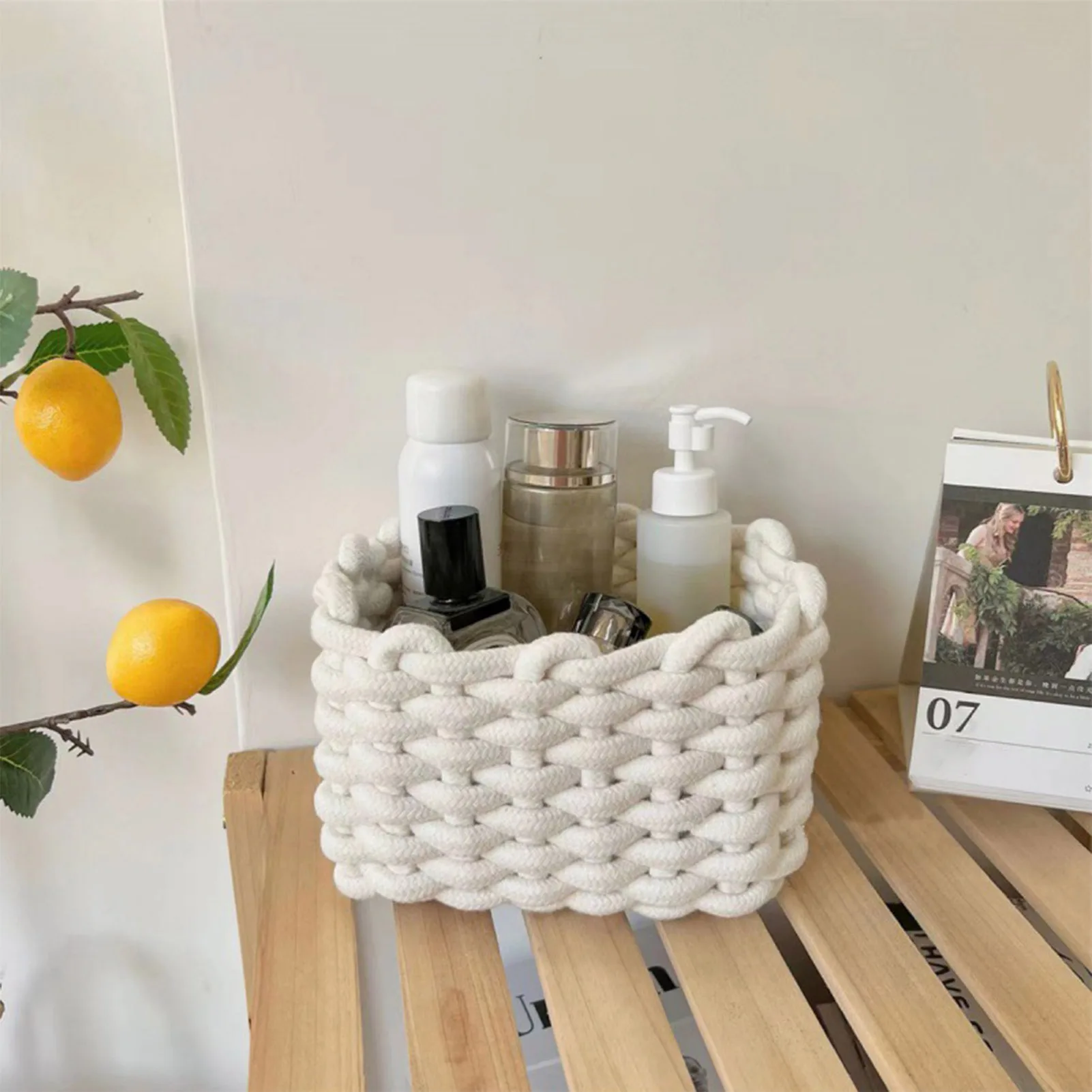 Handmade Cotton Organizer Basket 4