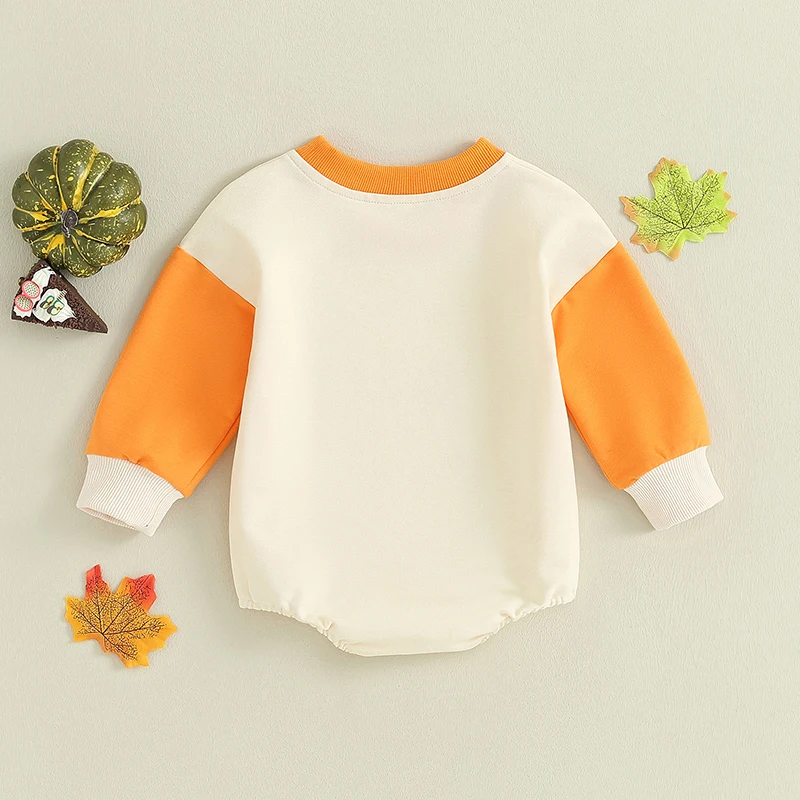 

Toddler Baby Girl Halloween Outfit Pumpkin Ghost Print Long Sleeve Round Neck Patchwork Layered Tulle Tutu Dress