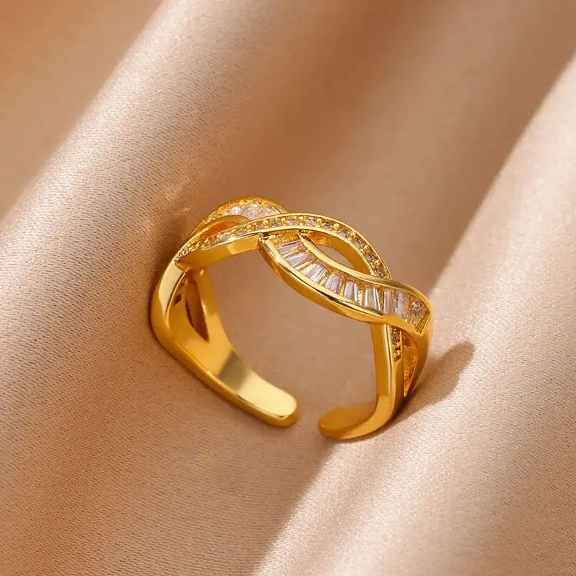 Zircon Infinity Symbol Rings For Women