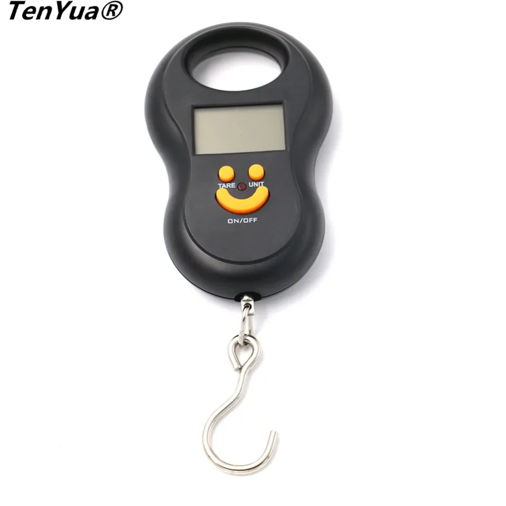 

TenYua Hanging Scale 50Kg /10g Digital Scale BackLight Fishing Pocket Weight scale Luggage Scales Kg Lb OZ