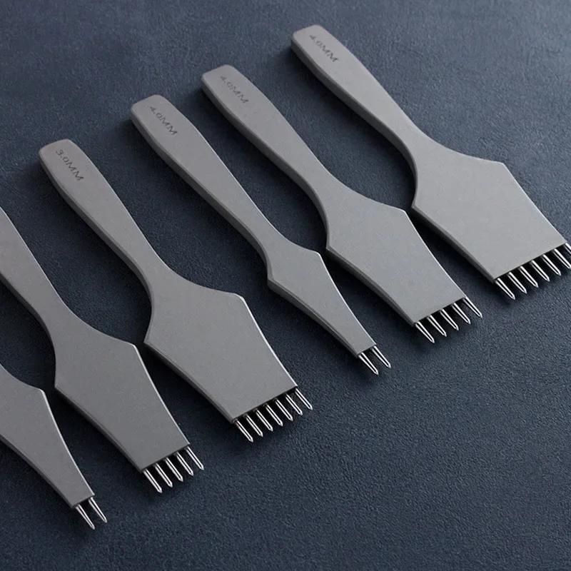 Baver Leather Craft Matte Round Hole Pricking Iron Stitching Hollow Punch Chisel Tools