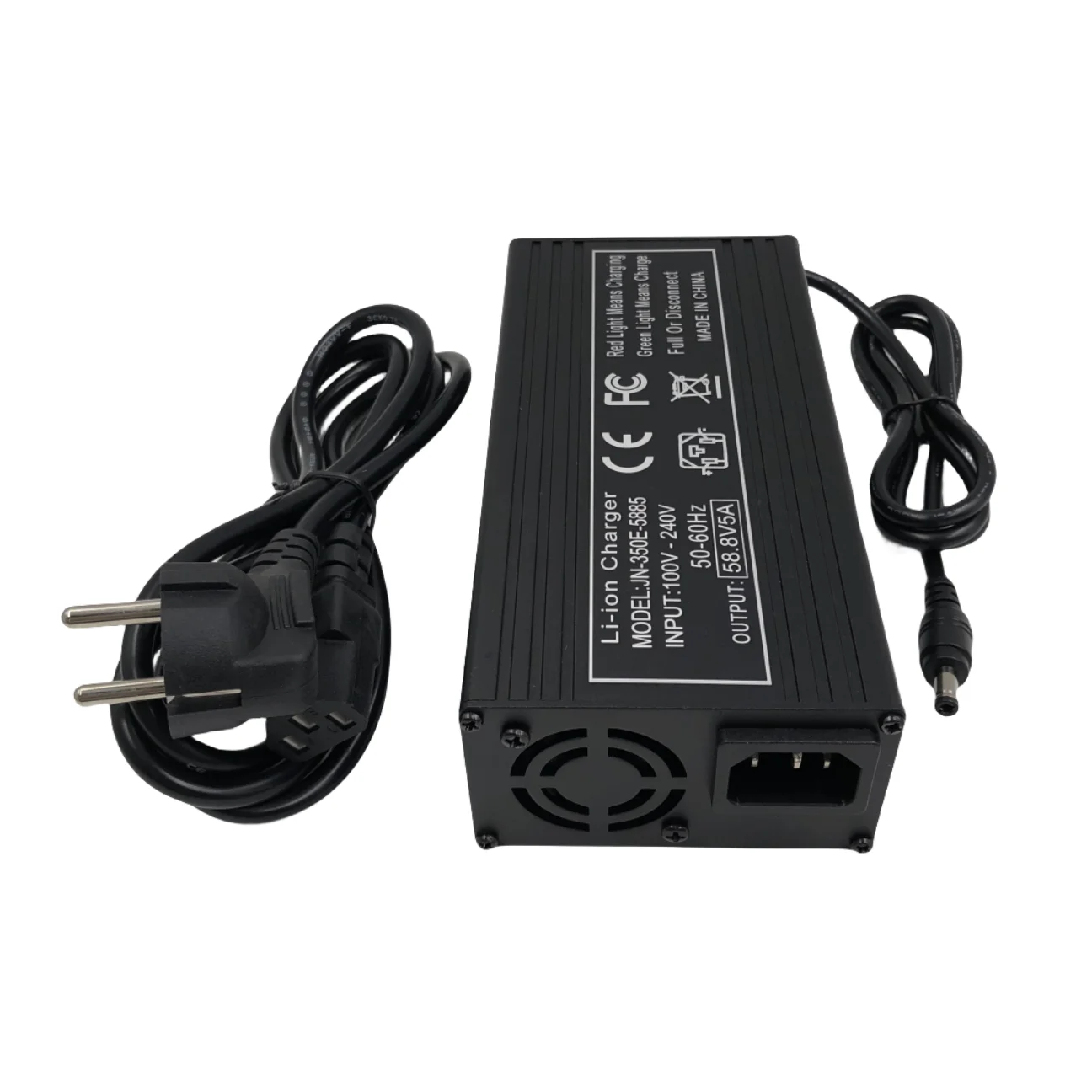 Battery Charger Fast Charger Battery Charger Adapter 58.8V5A Battery Charger For 14S 52V/48V Li-ion Battery lithium battery With cooling fan fast charger Metal Shell