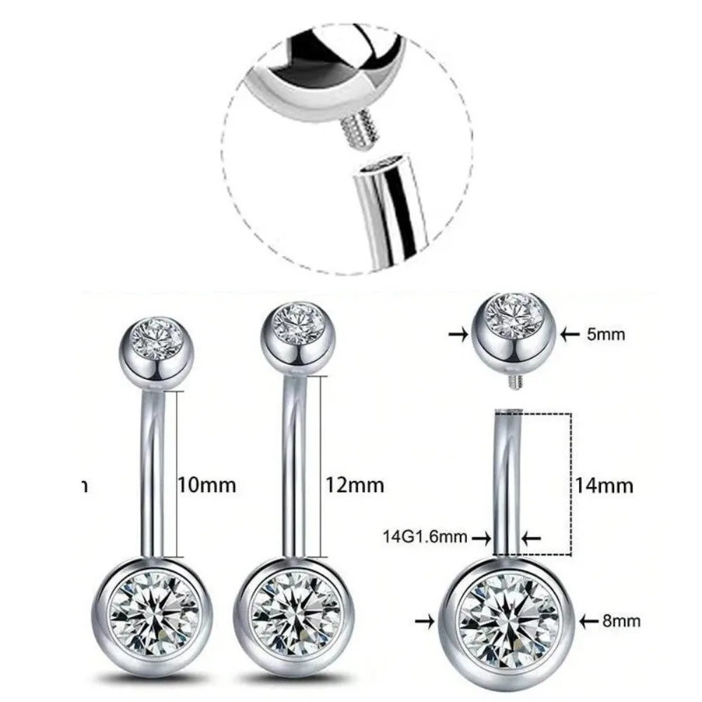 Sexy Titanium Material Belly Button Rings Curved Dangle Design Navel Piercing Belly Rings Navel Decoration
