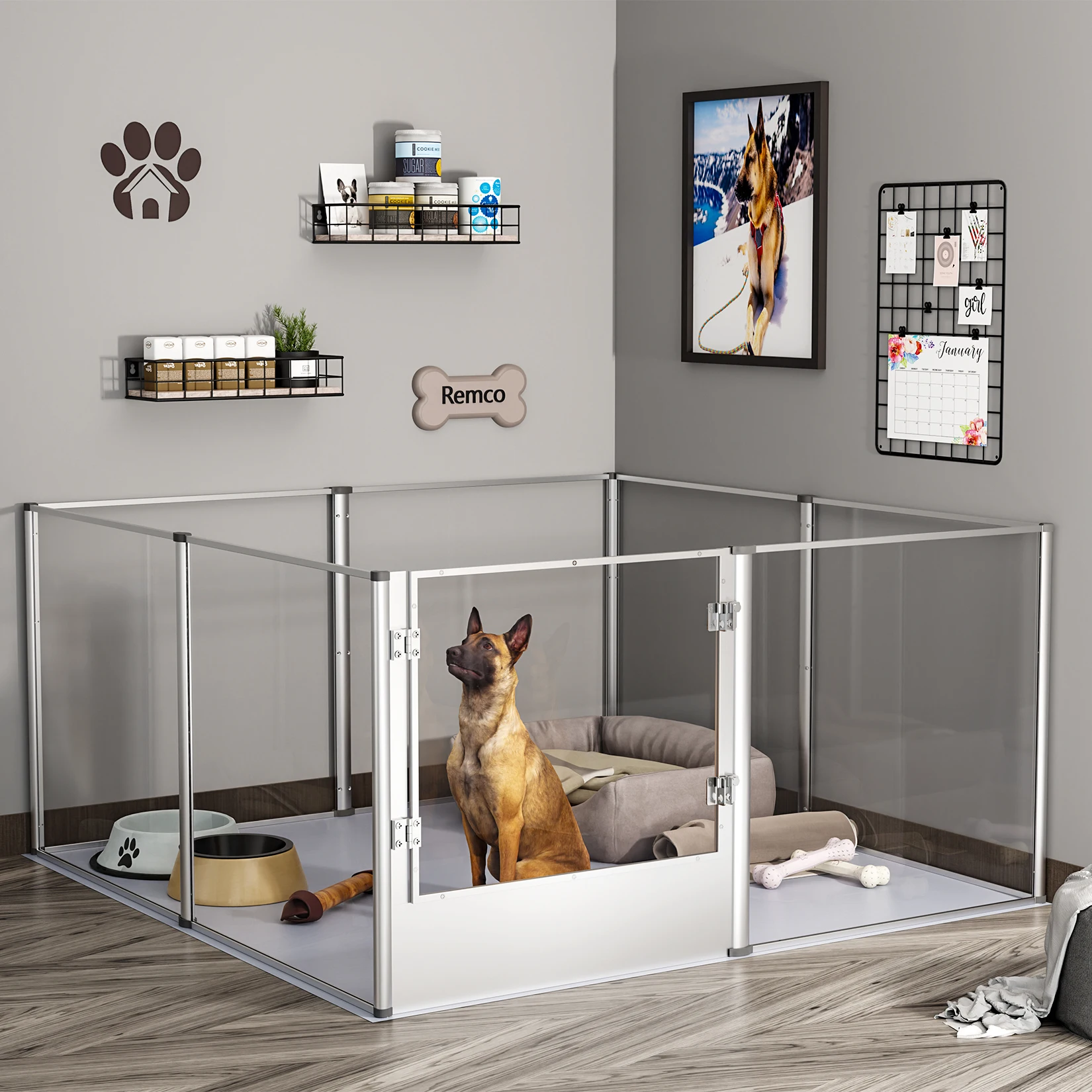 Dog Playpen Pet Pen pens for Dogs Crate Cage Kennel Dog - Main Image
