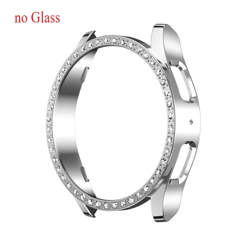 Diamond-Encrusted Protective Watch Case - Shiny Plastic Hard Bumper Cover