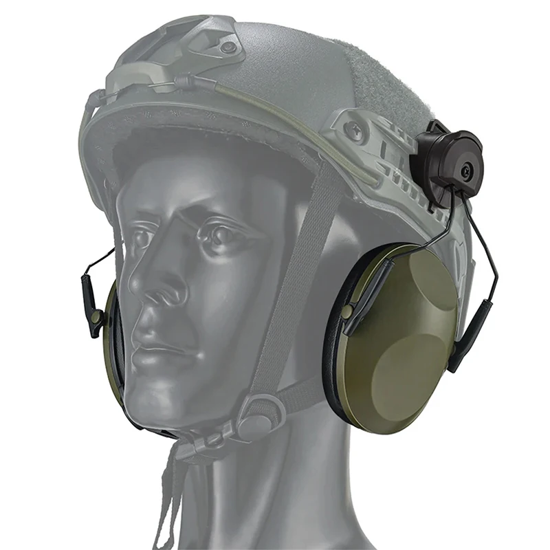 Electronic Earmuffs Tactical Headset Noise Cancelling Headphones Anti-Noise Ear Plugs Tactical Hunting Ear Defenders Helmet Mounted Version Muff Hearing Protection Soundproof Shooting