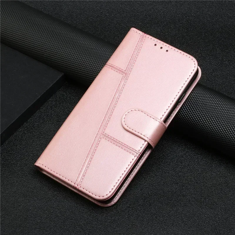 Leather Flip Wallet Phone Cover with Magnetic Stand Feature