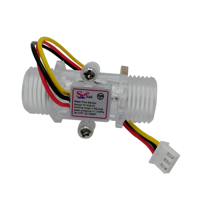 Water Flow Sensor Dc 5v 12v Dn15 Transparent/black Water Sensor Water Flow Meter Measurement Hall Flow Sensor Indicator Counter G1/2