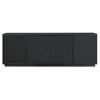 Rectangular TV Stand 75" TVs Black Grain Finish Sturdy MDF/PVC Construction Contemporary Style Cabinet Easy Assembly 100.31 lbs) 2