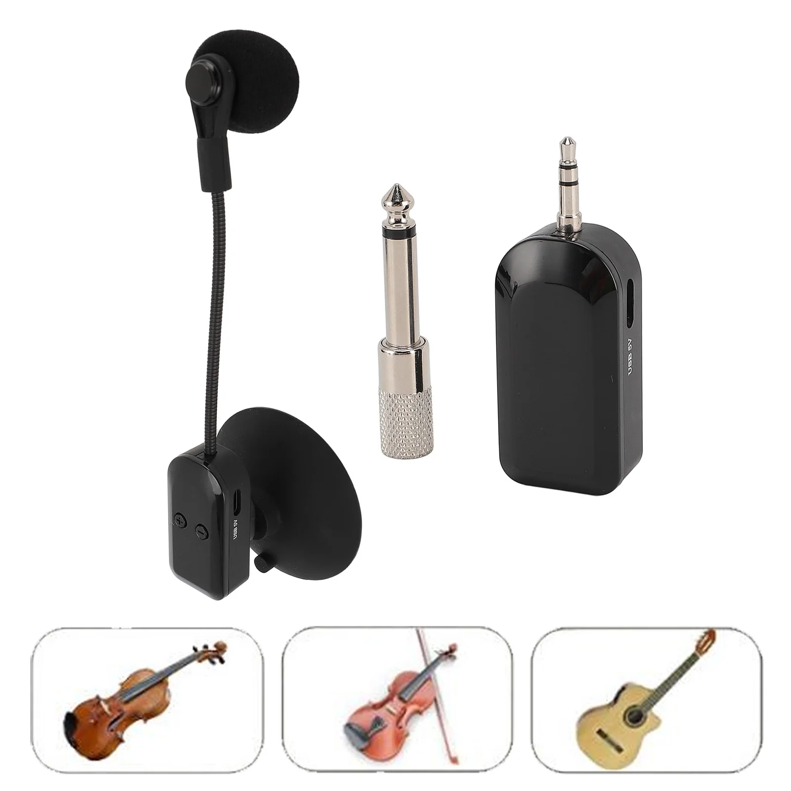 2.4G Wireless Instrument Microphone Pickup System for Guitar Violin Accordion Cello Zither Lute Stage Performance new
