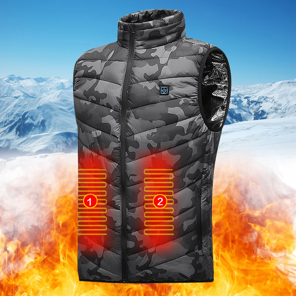 Men USB Infrared 9 Heating Areas Electric Unisex Heated Vest Jacket For Sports Hiking Oversized 7XL heated jacket