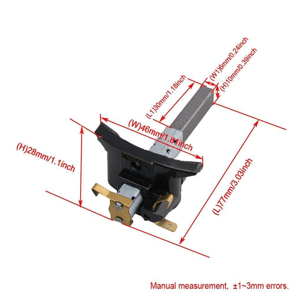 

30mm Length 6.5*10*32mm Carbon Brush Black & Gray Replacement Vacuum Carbon Brush Gray Cleaner Electric Motor Pro Top