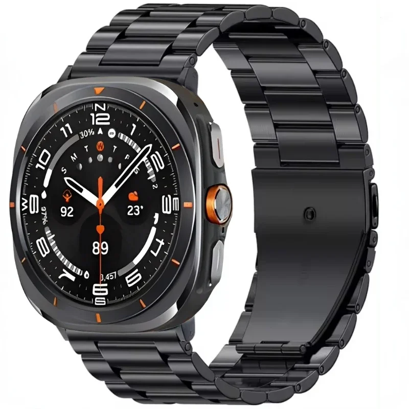 Sleek Stainless Steel Metal Watchband Bracelet