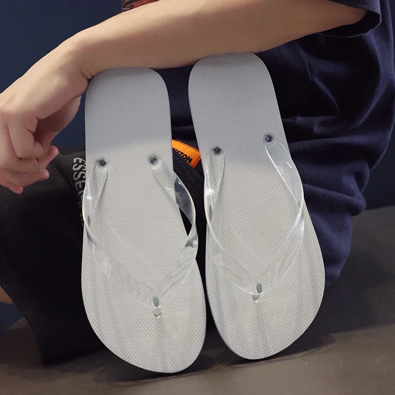 Men Flip Flops Slides 2025 Summer Anti-skid Man Slippers Outdoor Light Casual Beach Male Sandals Household Shoes for Men - 2