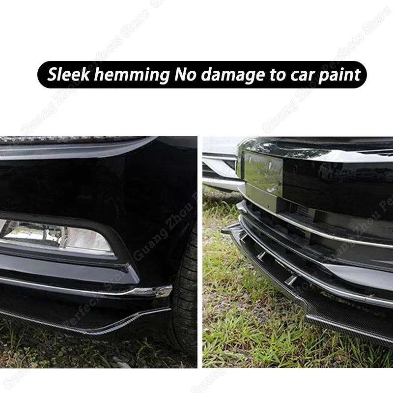 For VW Passat B8 2014 2015 2016 2017 2018 2019  Front Bumper Lip Splitter Spoiler Protector Body Kit Car Accessories Gloss Black
